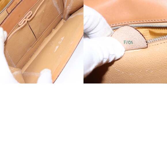 CELINE Macadam Canvas Hand Bag Pvc Leather Brown Gold - Picture 13 of 13